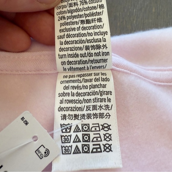 Pink ivy Fleece Campus Full -Zip Hoodie, pink tulip Size Large - Picture 7 of 16